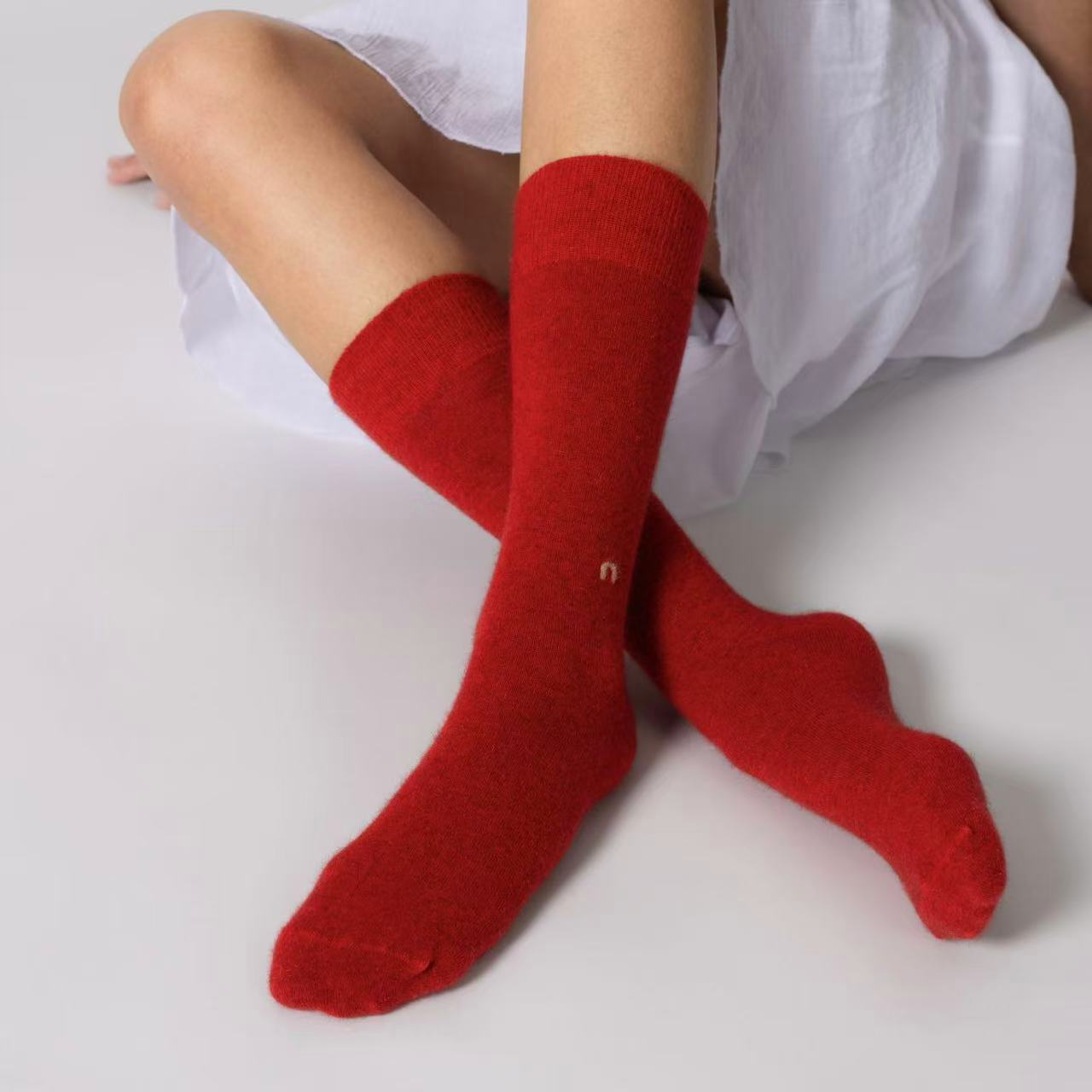 Possum Merino Wool HAMILTON Socks, Scarlet - Small