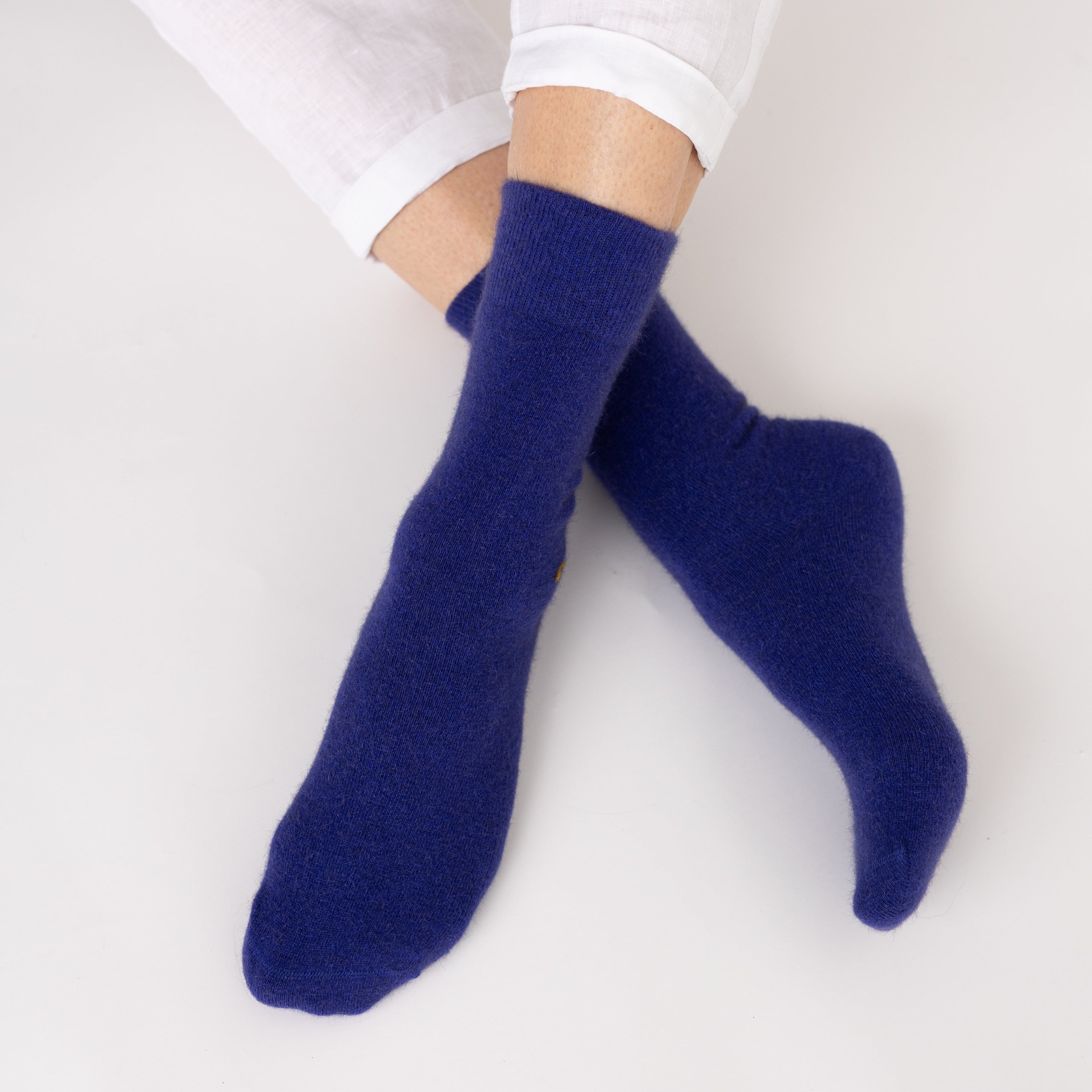 Possum Merino Wool HAMILTON Socks, Royal Blue - Large