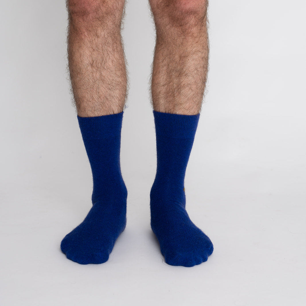 Possum Merino Wool HAMILTON Socks, Royal Blue Men
