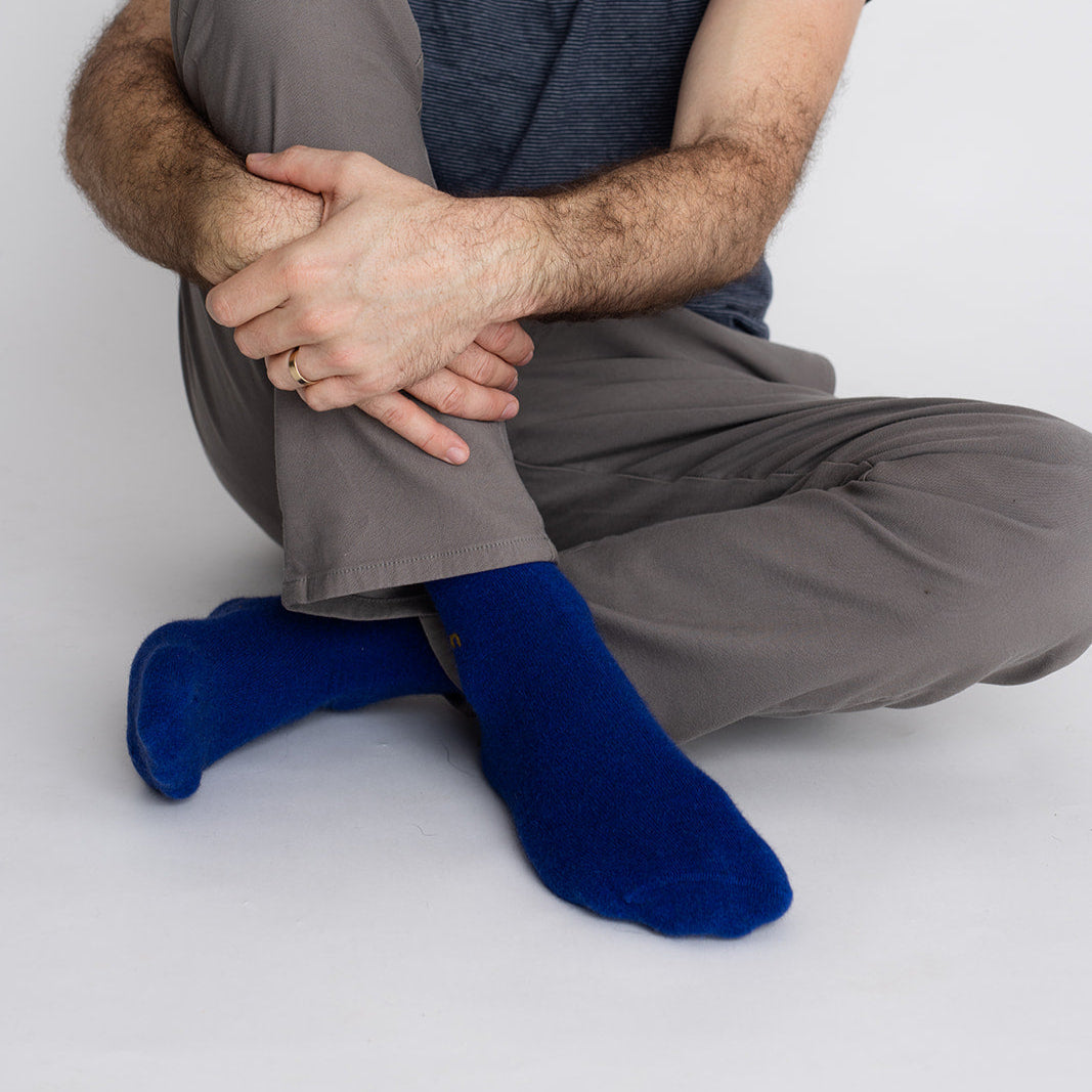 Possum Merino Wool HAMILTON Socks, Royal Blue Men