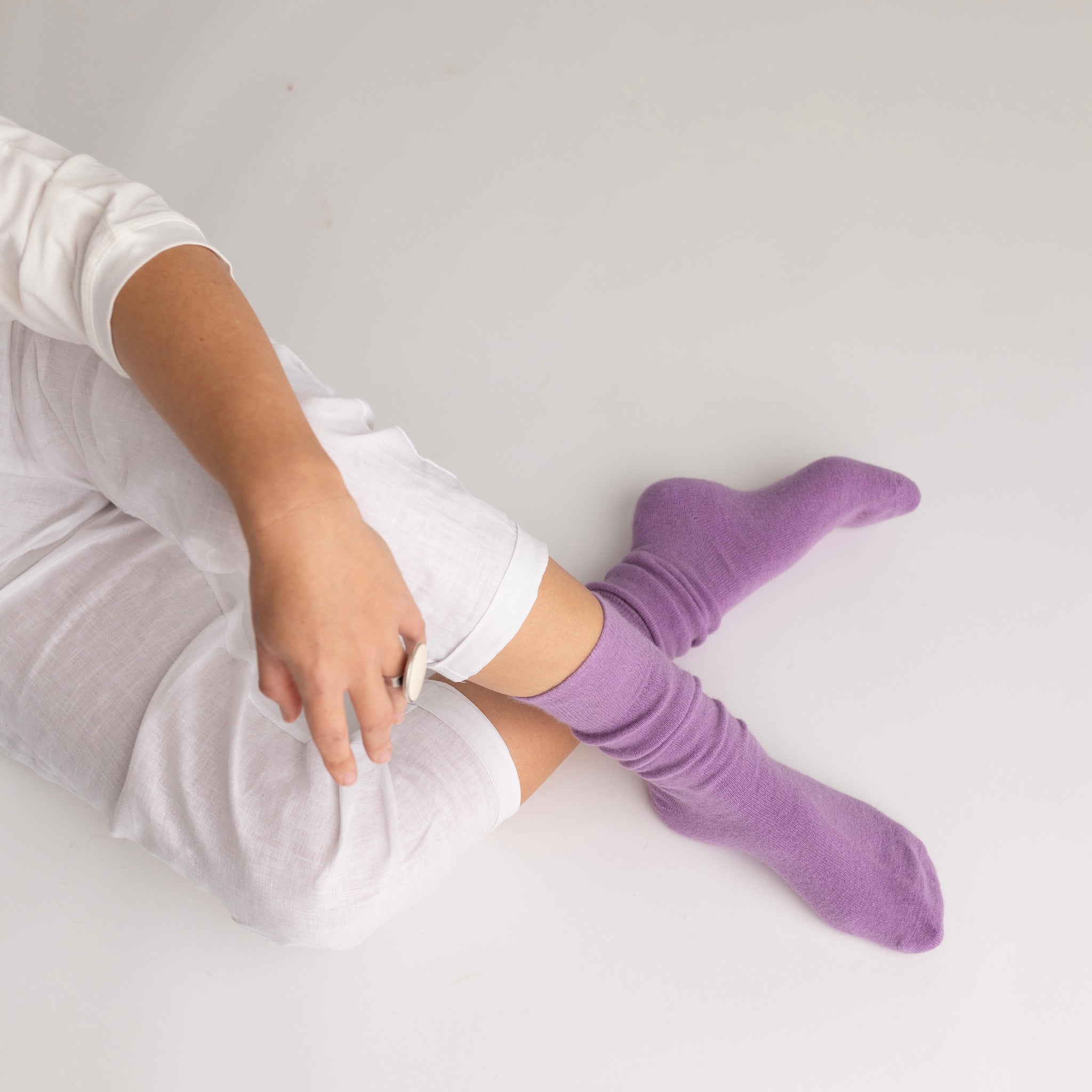 Possum Merino Wool HAMILTON Socks, Lilac Breeze