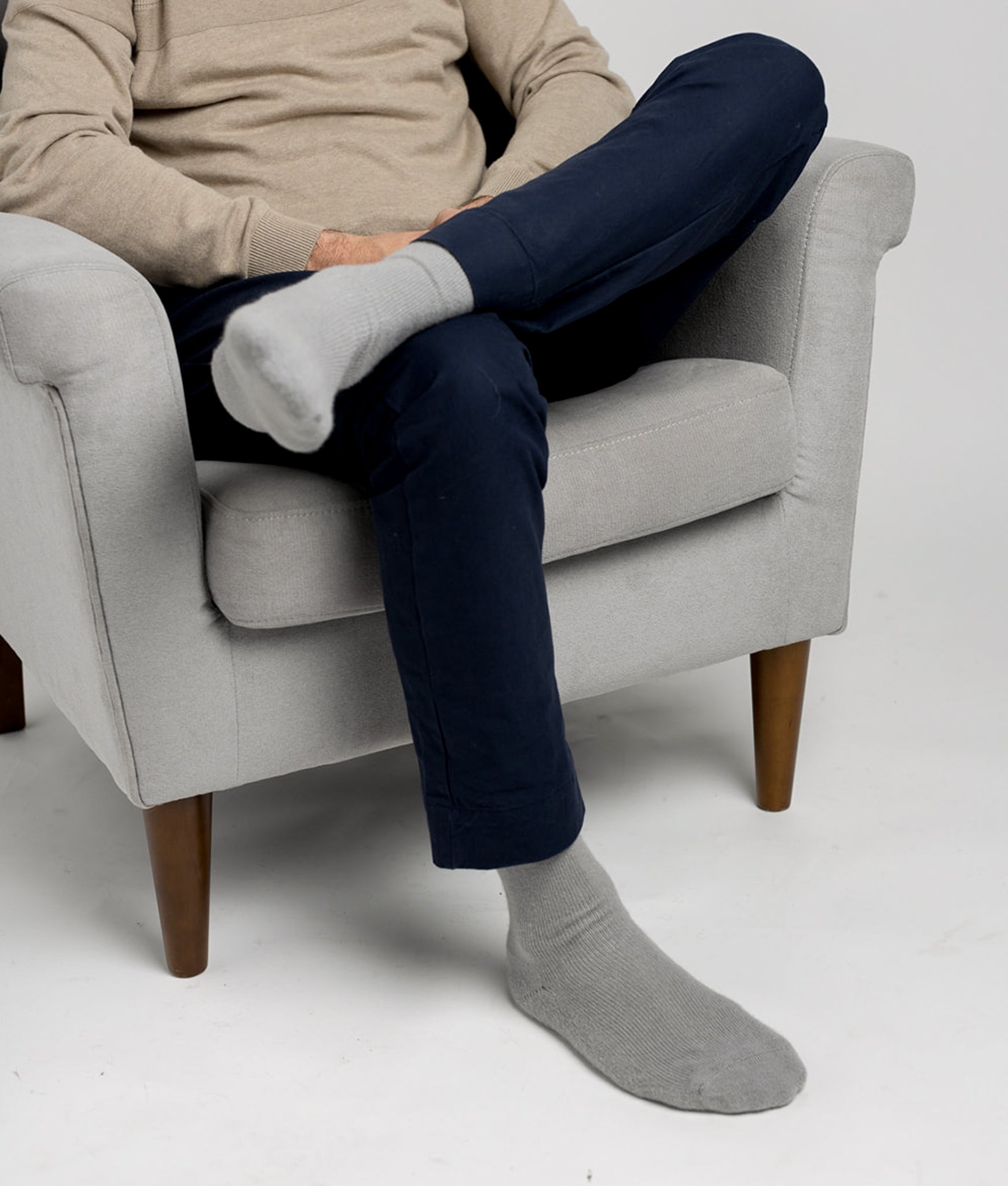 Possum Merino Wool HAMILTON Socks, Harbour Mist Men