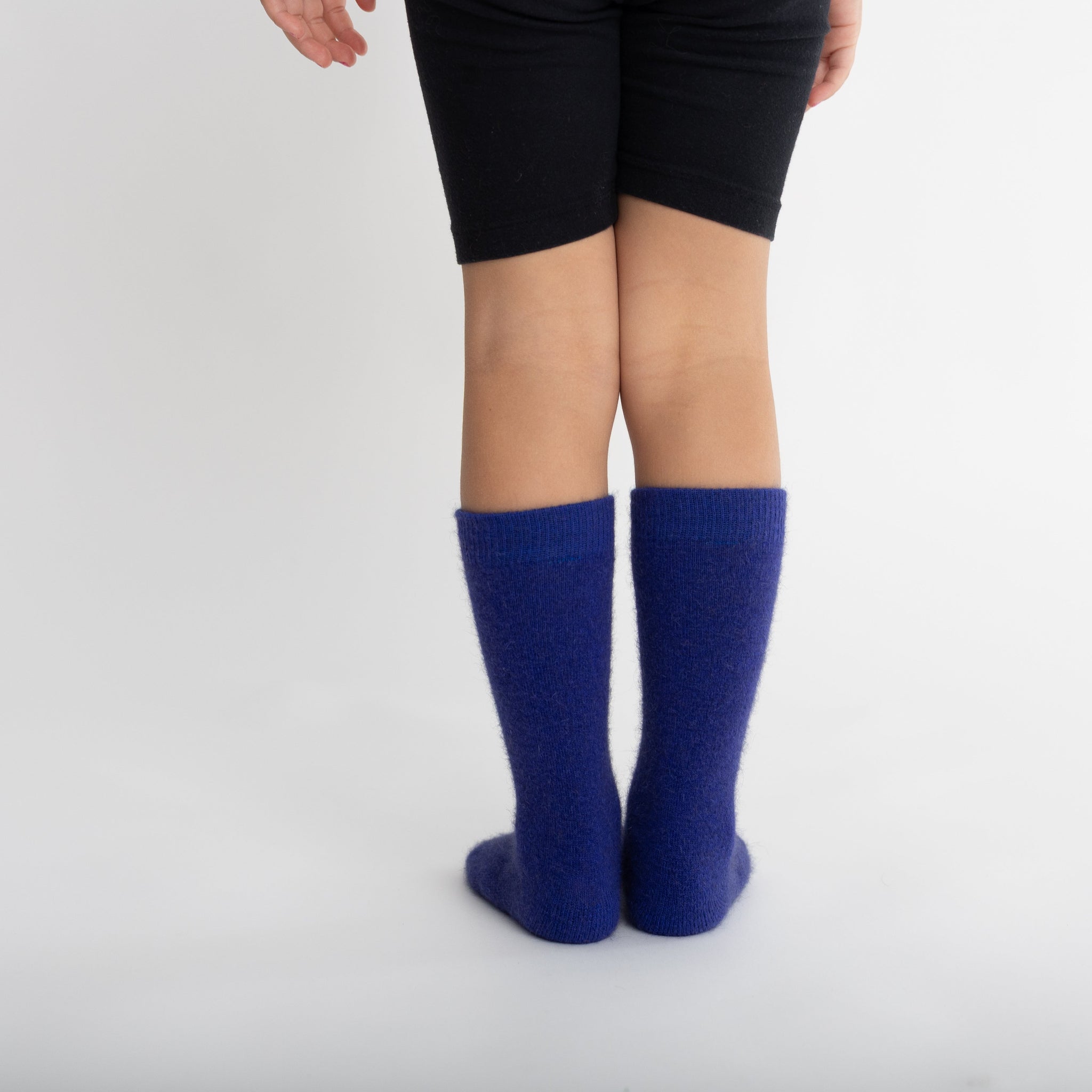 Possum Merino Wool HUKA JUNIOR Socks, Royal Blue