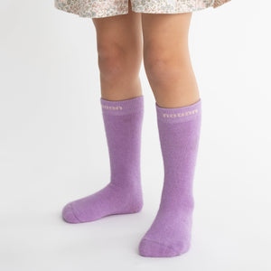 Possum Merino Wool HUKA JUNIOR Socks, Lilac Breeze