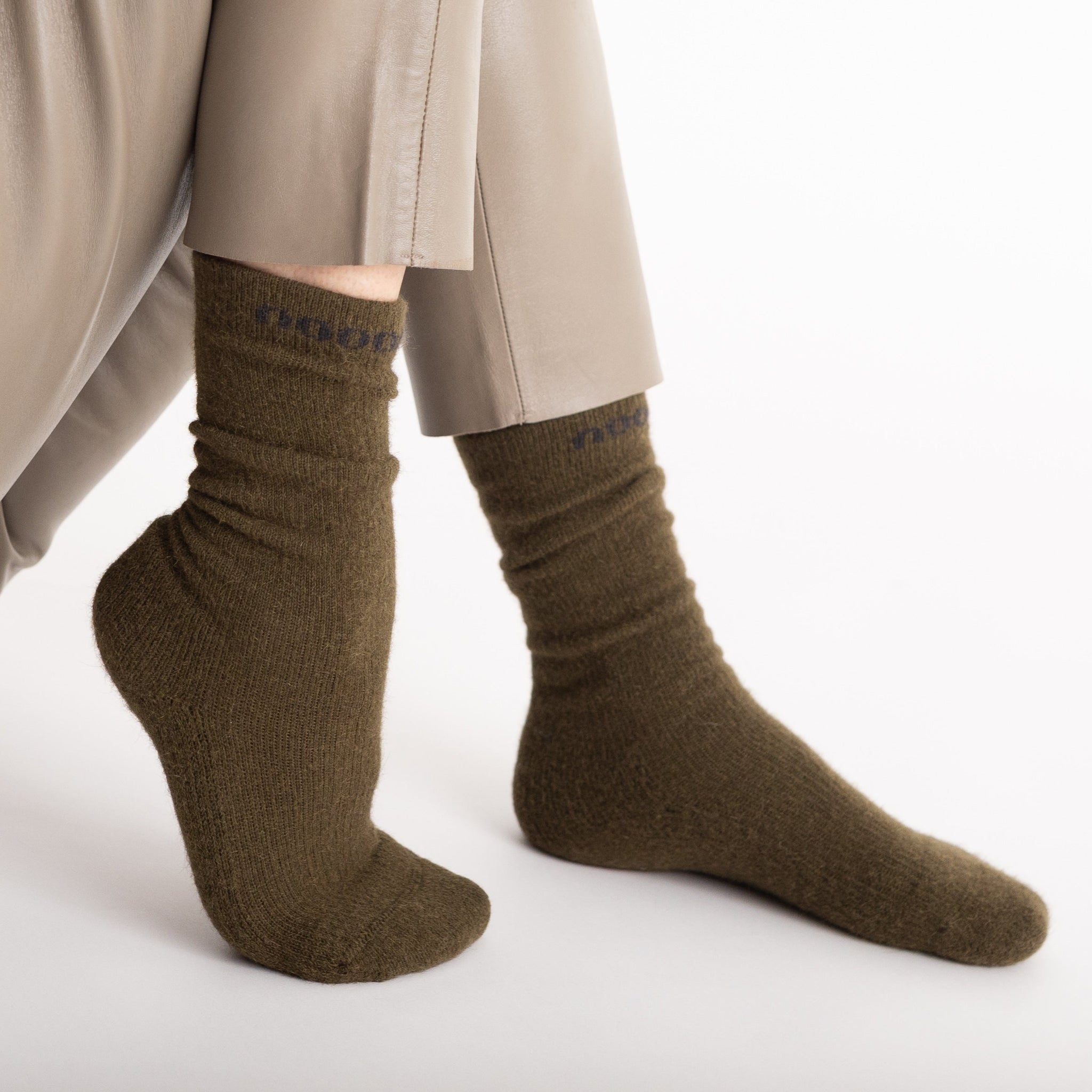 Possum Merino Wool HUKA Socks, Military Olive