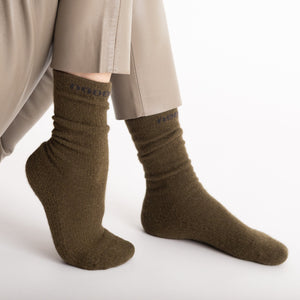 Possum Merino Wool HUKA Socks, Military Olive
