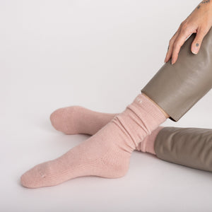 Possum Merino Wool HUKA Socks, Rose Water