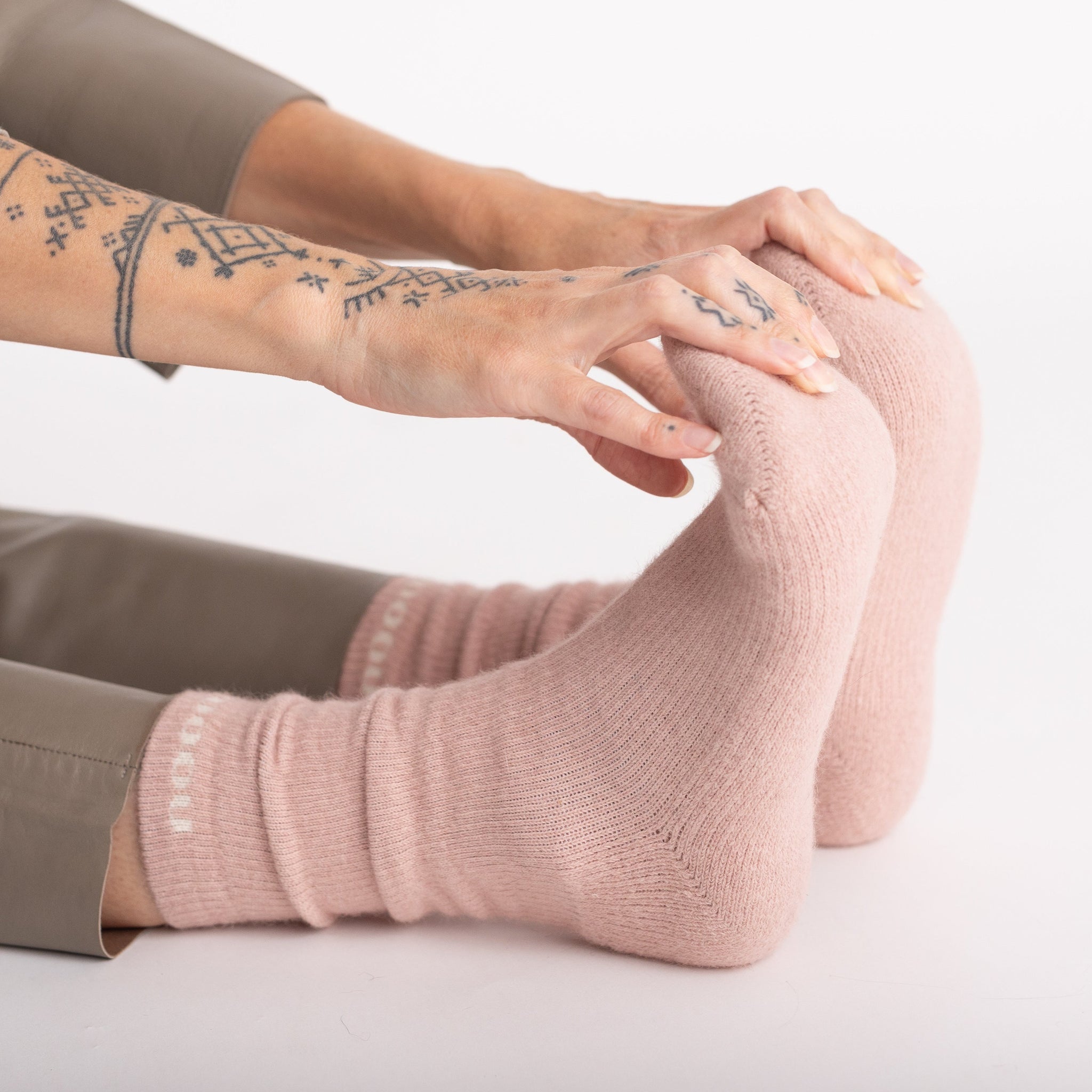 Possum Merino Wool HUKA Socks, Rose Water