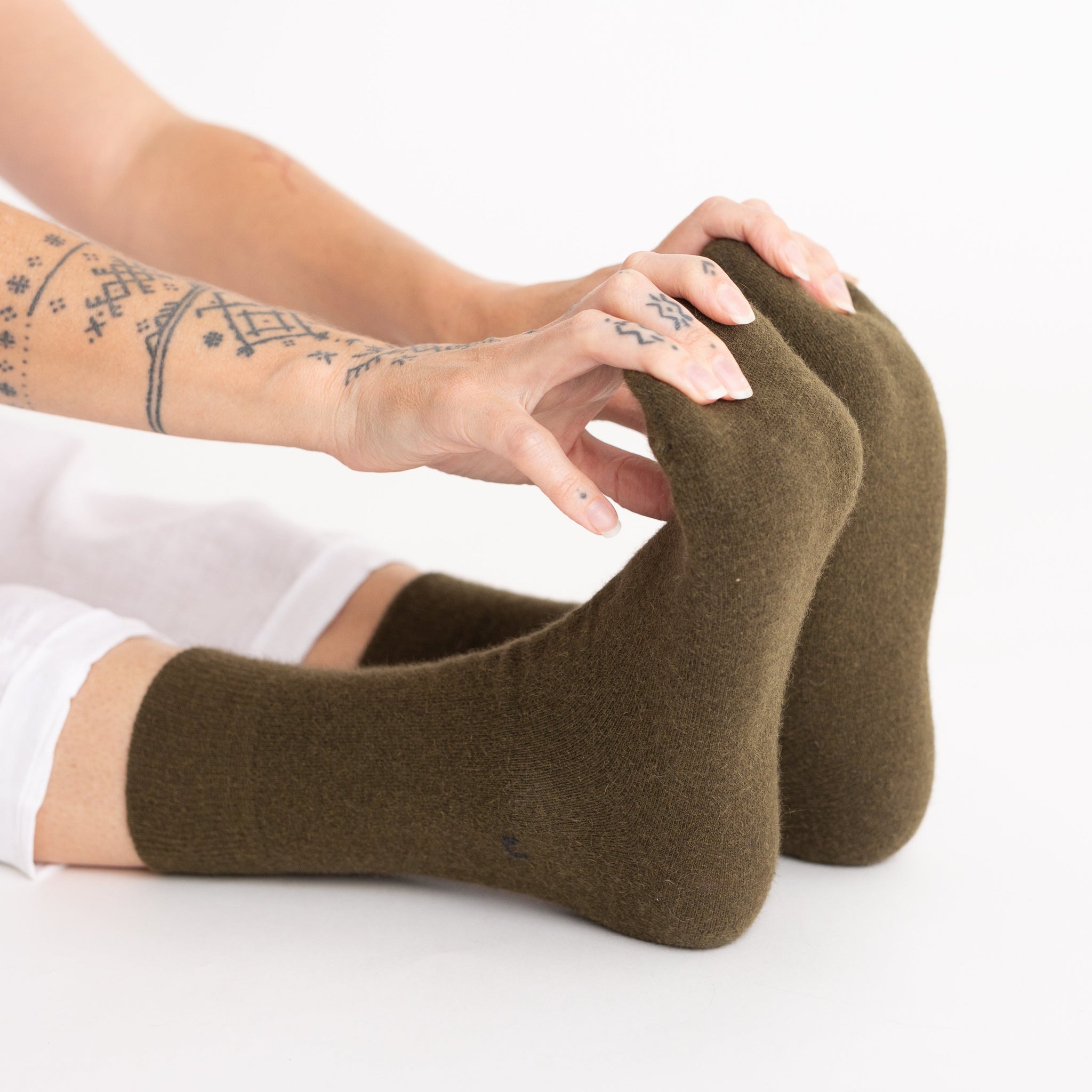 Possum Merino Wool HAMILTON Socks, Military Olive