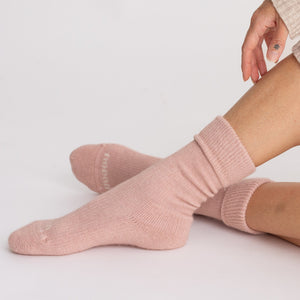 Possum Merino Wool Yan Socks, Rose Water