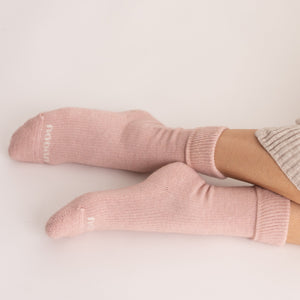 Possum Merino Wool Yan Socks, Rose Water