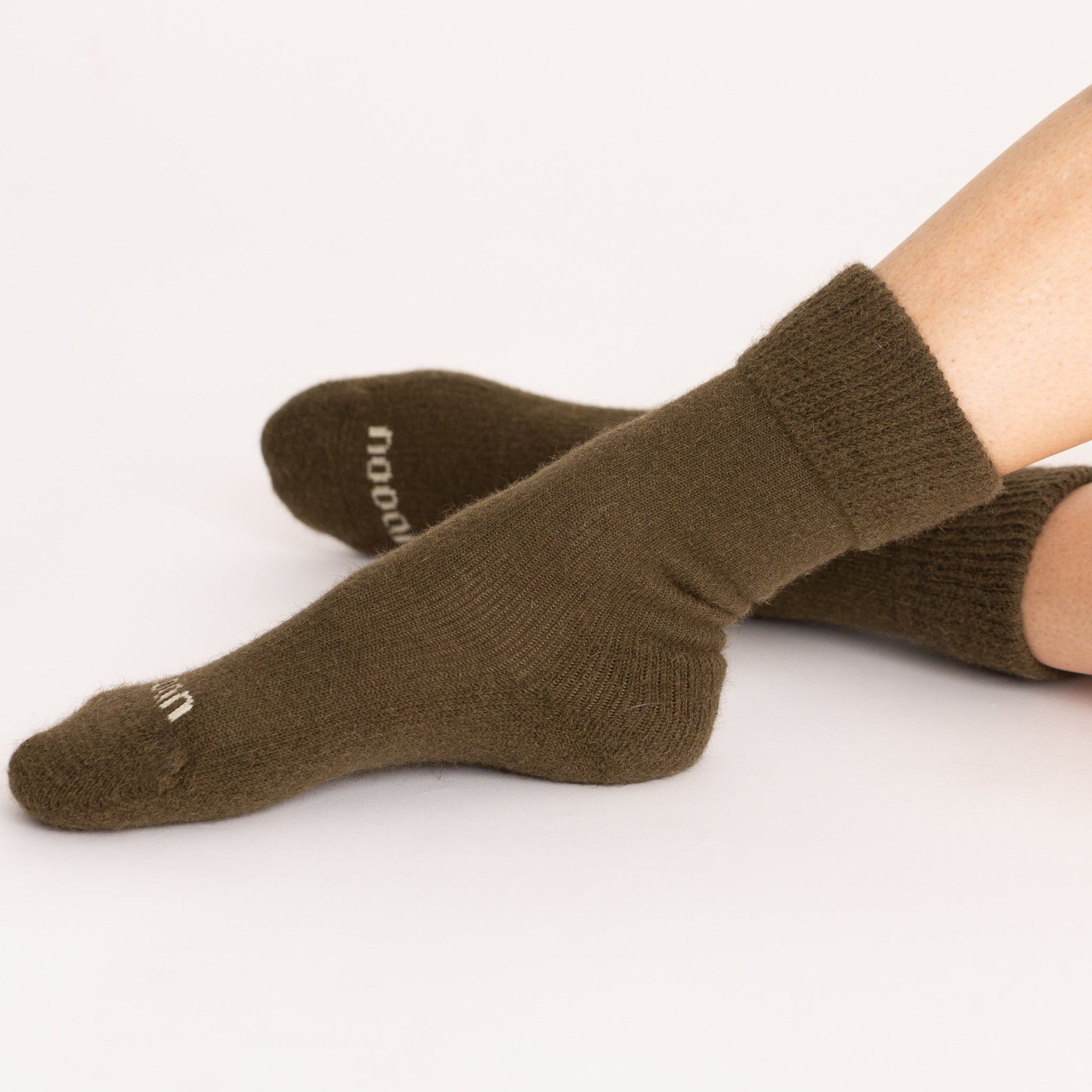 Possum Merino Wool YAN Socks, Military Olive
