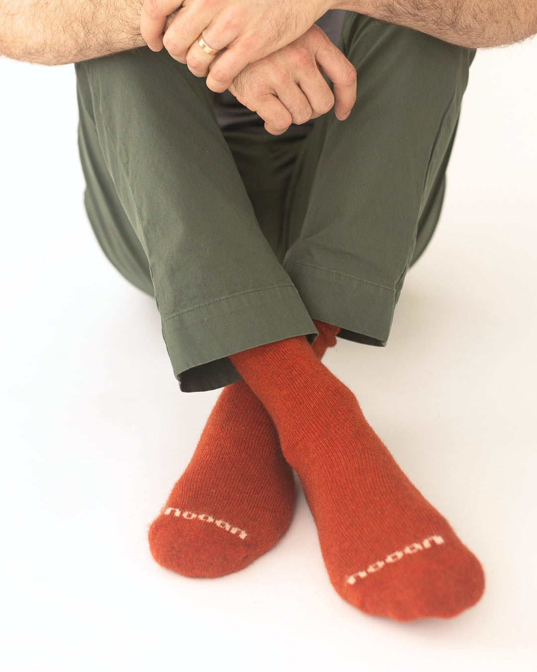 Possum Merino Wool Socks | PIHA | Leather Brown | Men