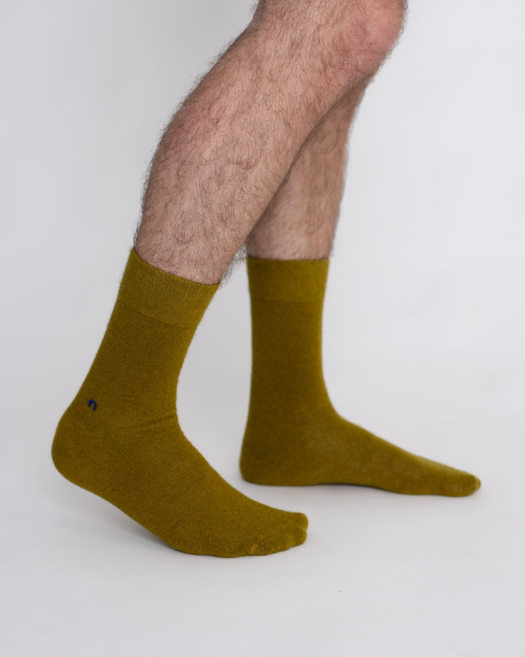 Possum Merino Wool Socks | HAMILTON | Ecru Olive | Men