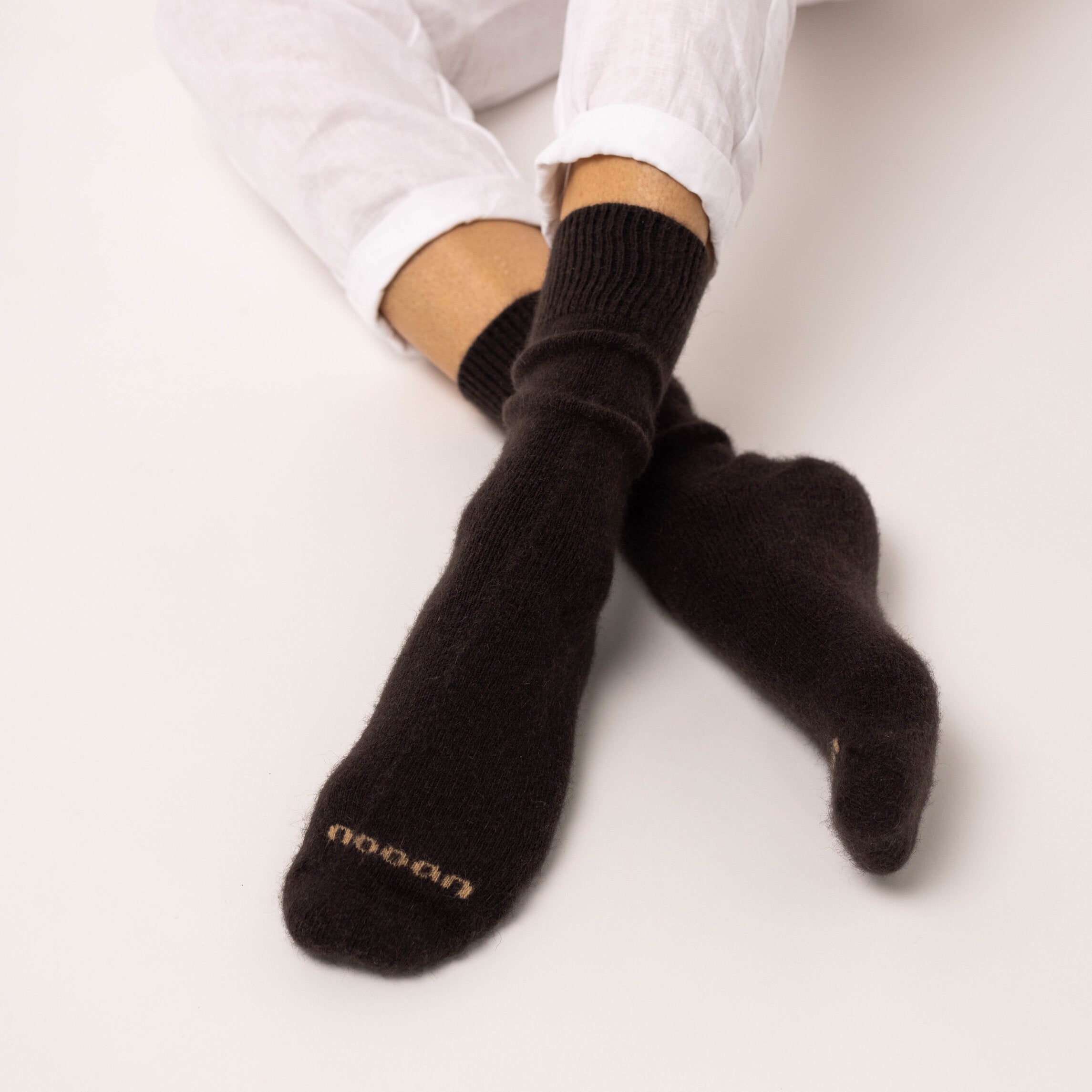Possum Merino Wool PIHA Socks, Seal Brown - Small