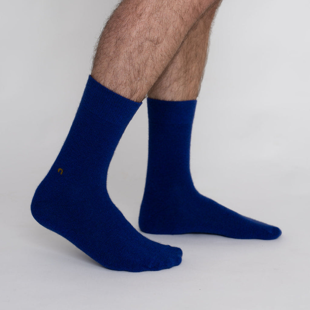 Possum Merino Wool HAMILTON Socks, Royal Blue - Medium, Mens