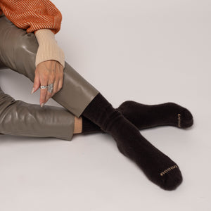 Possum Merino Wool PIHA Socks, Seal Brown