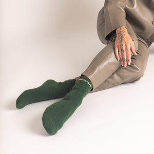 Possum Merino Wool HUKA Socks, Greener Pasture