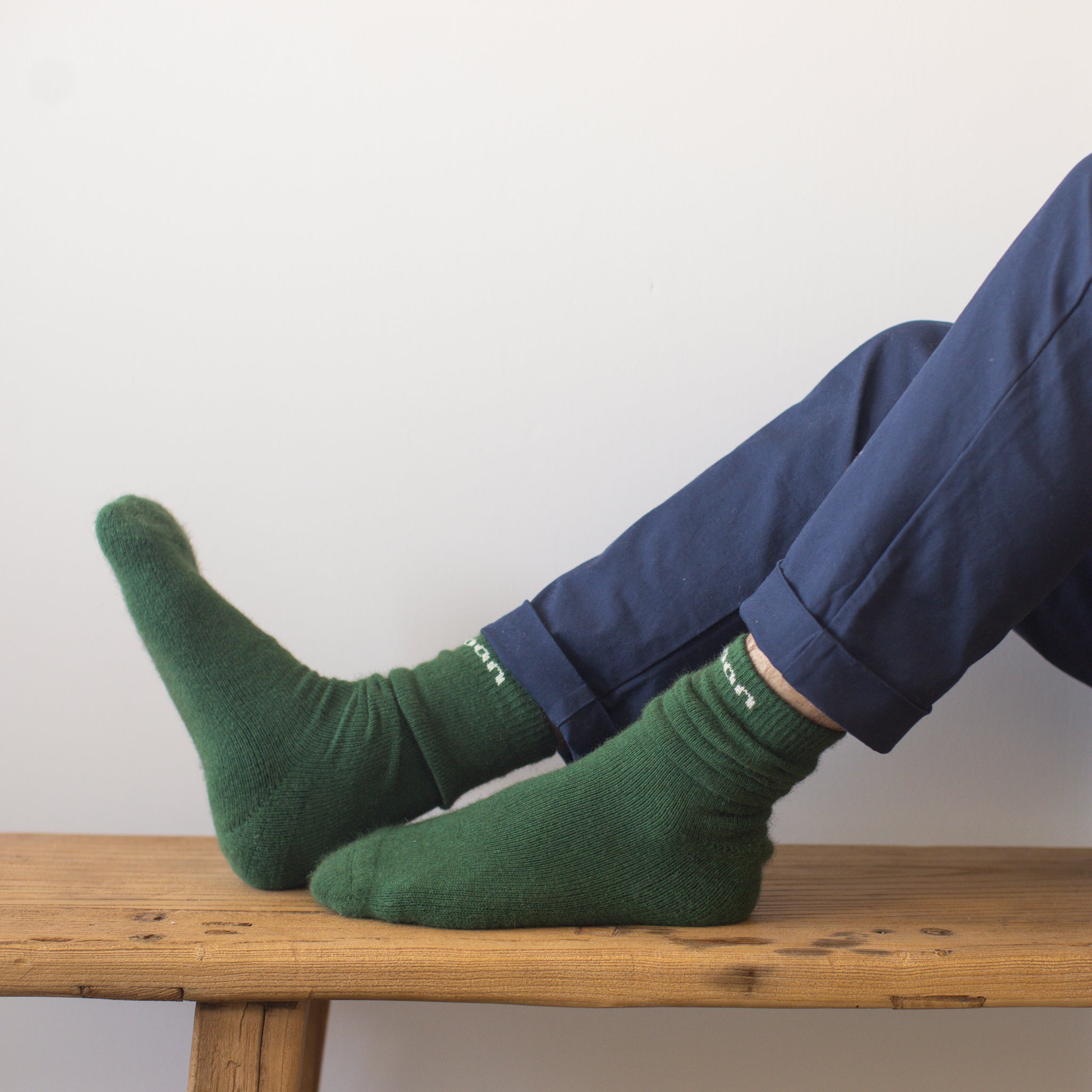 Possum Merino Wool HUKA Socks, Greener Pasture Men