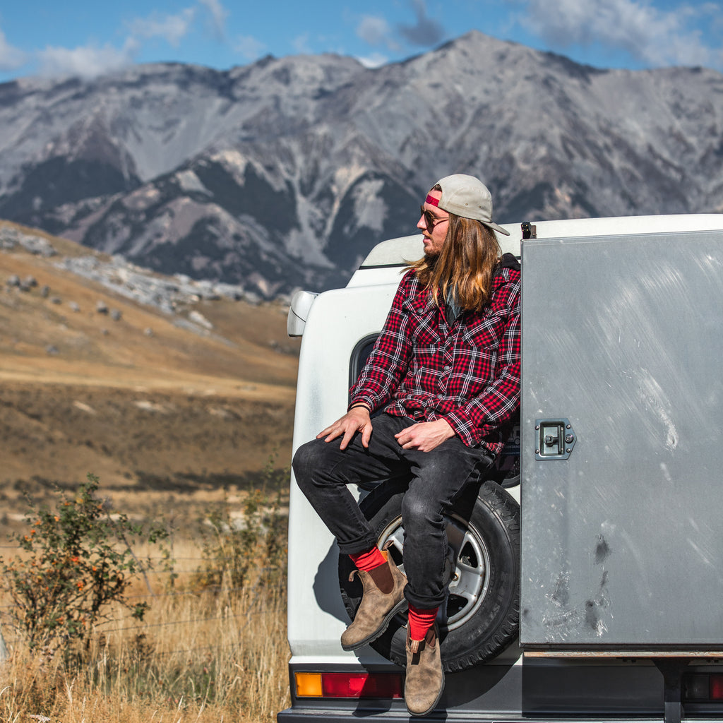 Possum Merino Wool PIHA Socks, Scarlet Men